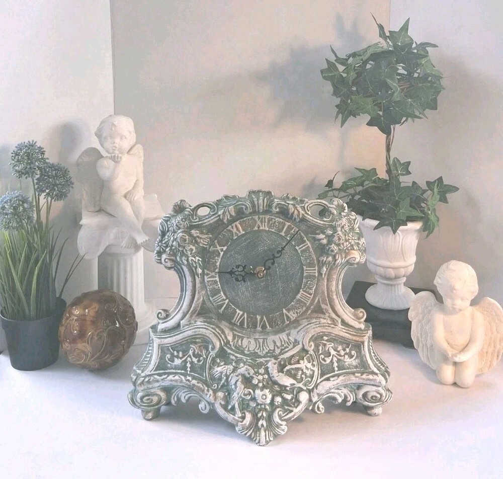 RARE Vintage 1970’s Arnel's Ceramic Painted Mantle Clock